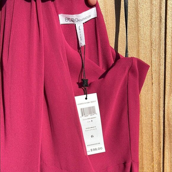 Bcbgeneration Purple Berry Elegant Halter Neck Dress NWT 8 - Picture 9 of 15